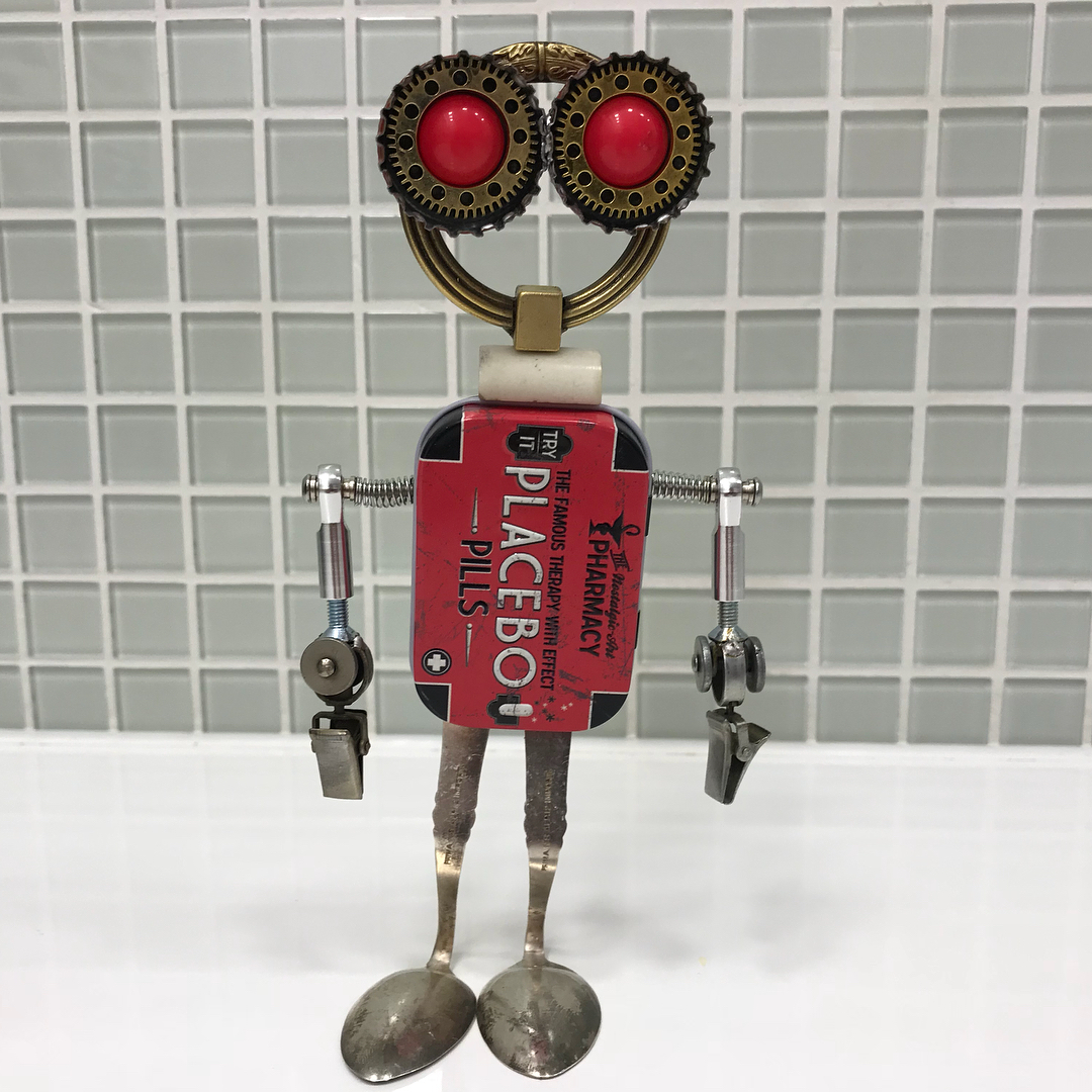 metal art objects in progress with handmade details