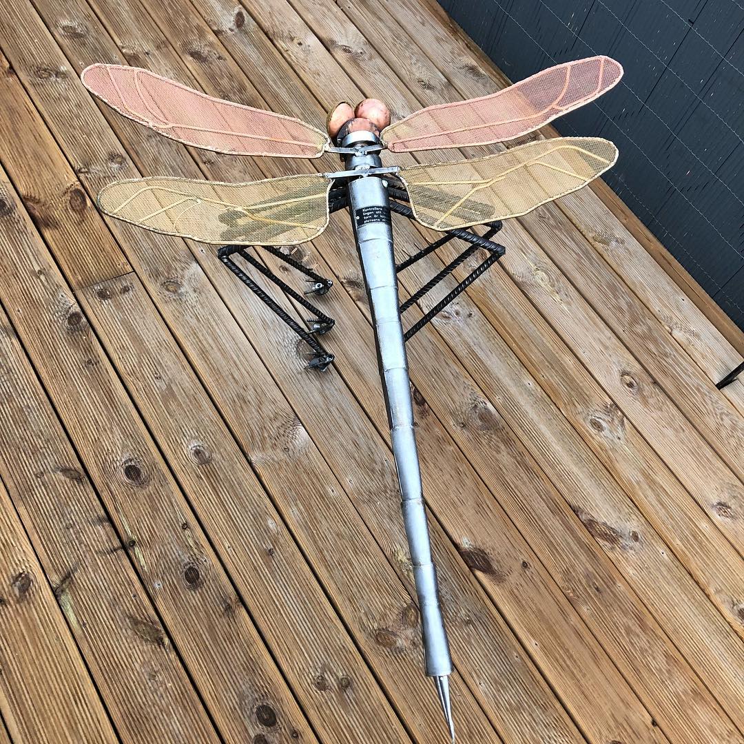 unique handmade garden metal art figure