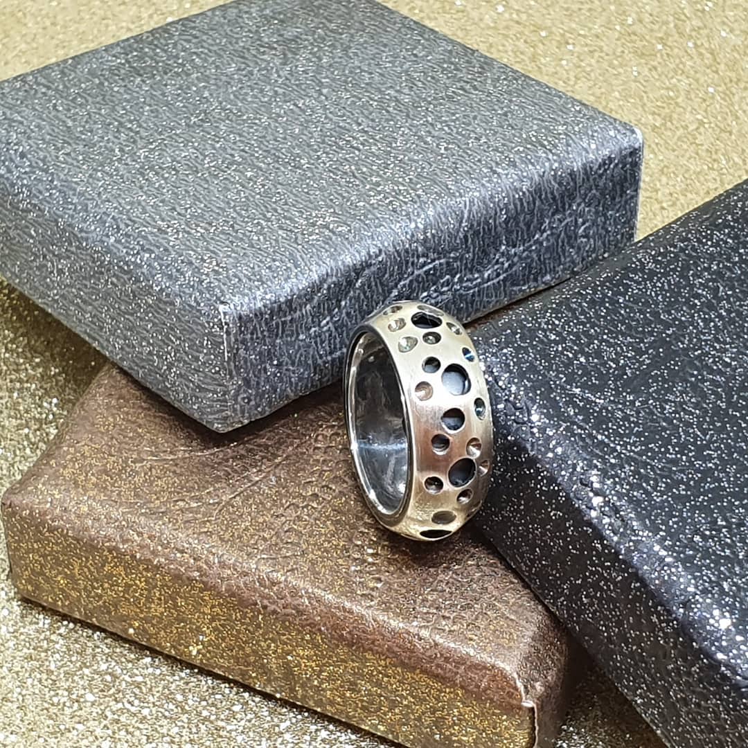 finished handmade metal art object with character