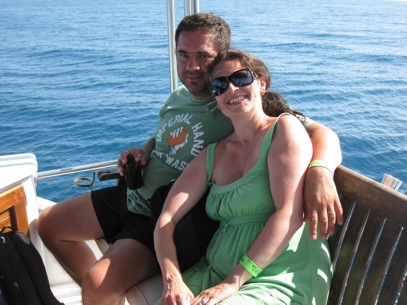 Micke and Zuzana behind Sanda